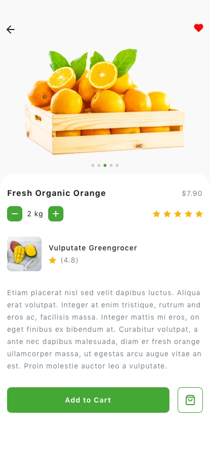 Greengrocer Delivery Mobile App UI Kit - Screenshot 2