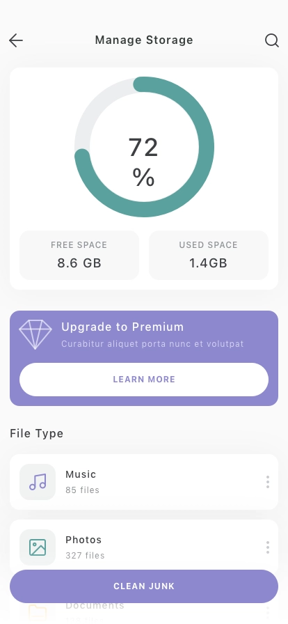 Data Manager Mobile App UI Kit - Screenshot 2