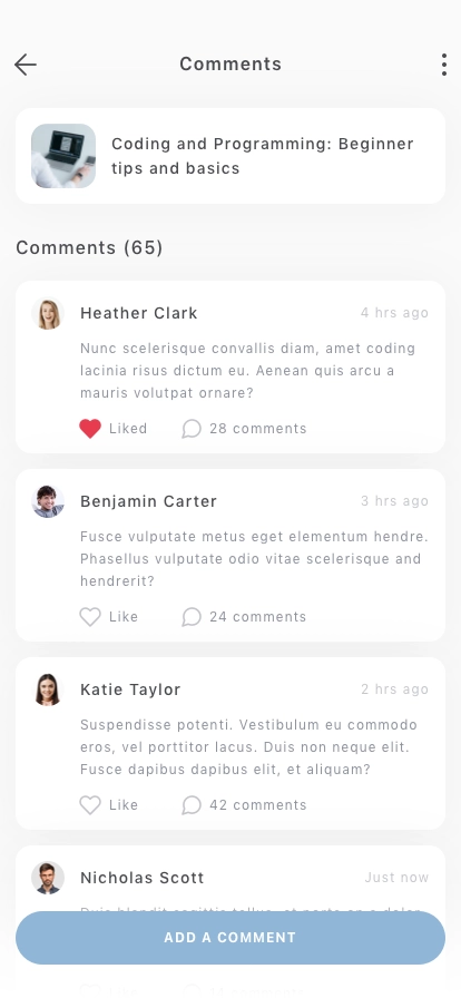 Social Blogging Platform Mobile App UI Kit - Screenshot 4