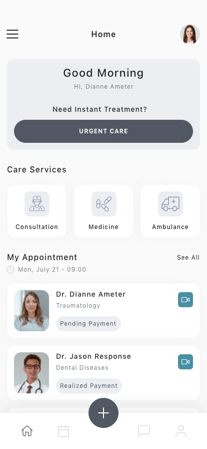 Medical Services Mobile App UI Kit - Screenshot 2