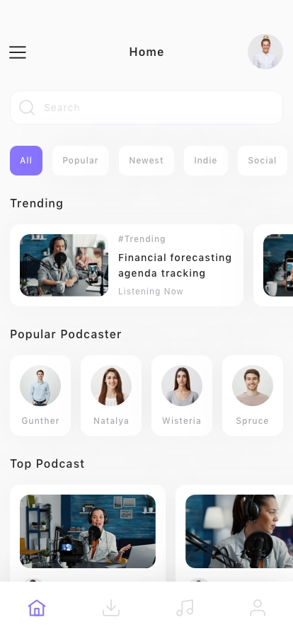 Music & Podcast Mobile App UI Kit - Screenshot 1