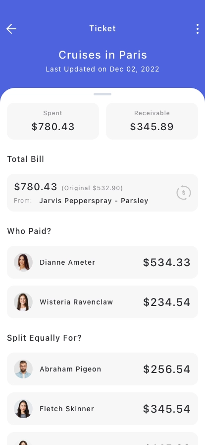 Split Bill Mobile App UI Kit - Screenshot 4