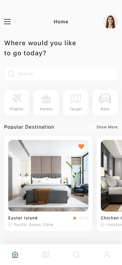 Travel & Reservation Mobile App UI Kit - Screenshot 1