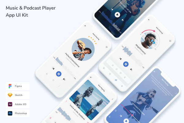 Music & Podcast Player App UI Kit