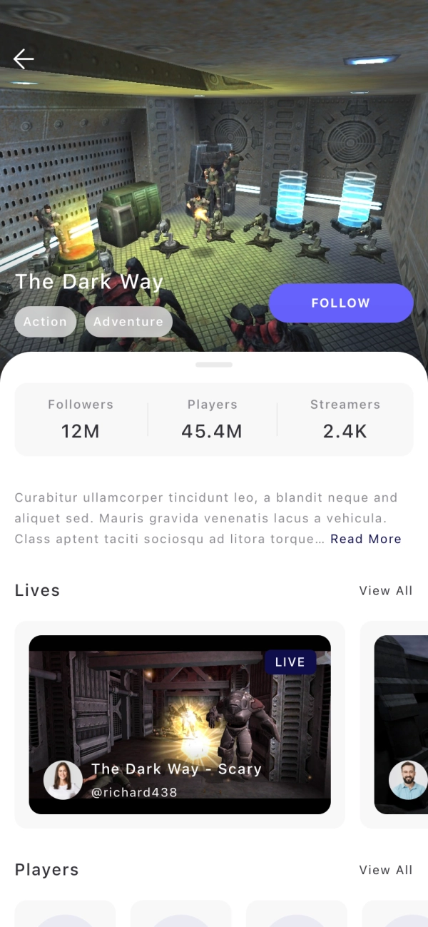 Streaming Platform Mobile App UI Kit - Screenshot 2