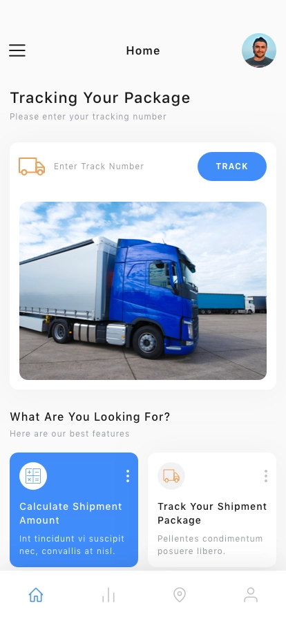 Shipment Tracking Mobile App UI Kit - Screenshot 1