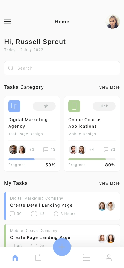 Productivity Planner Mobile App UI Kit - Screenshot 2
