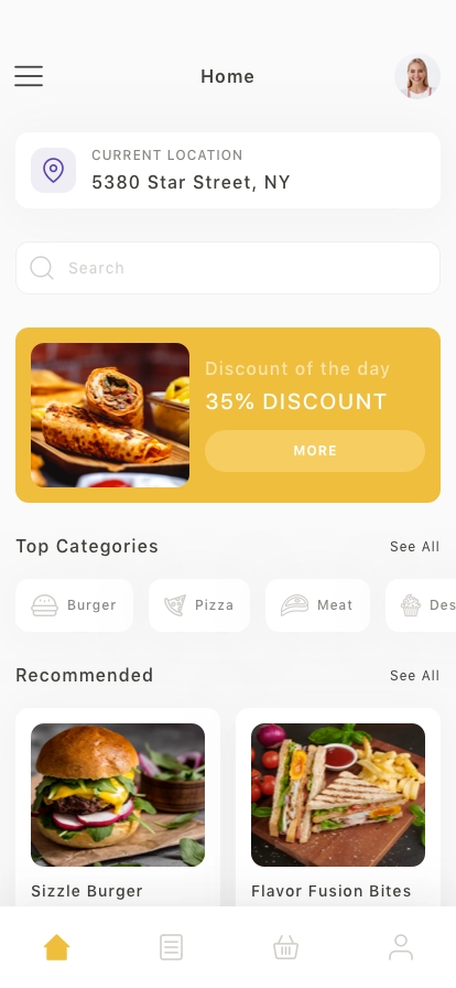 Food Delivery Mobile App UI Kit - Screenshot 1