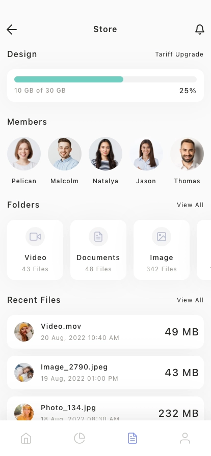 Online Storage Mobile App UI Kit - Screenshot 2