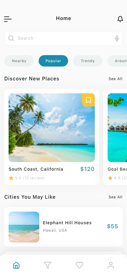 Travel & Trip Booking Mobile App UI Kit - Screenshot 2