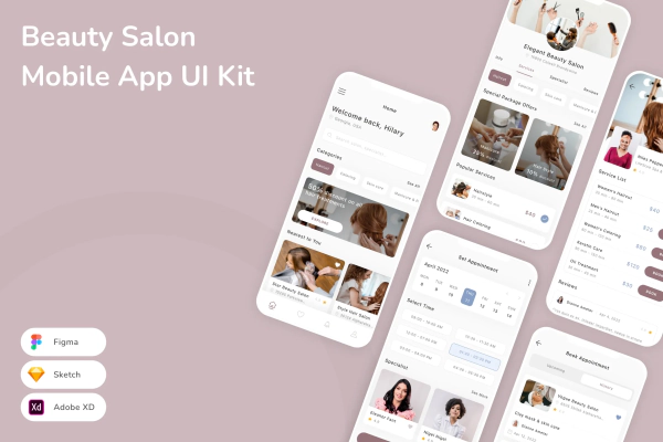 Beauty Salon Mobile App UI Kit