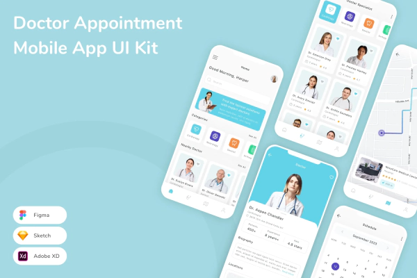 Doctor Appointment Mobile App UI Kit