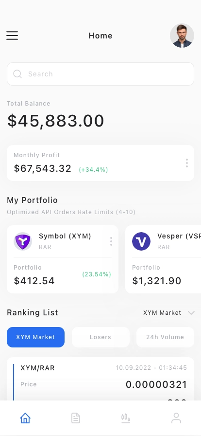 Cryptocurrency Mobile App UI Kit - Screenshot 1