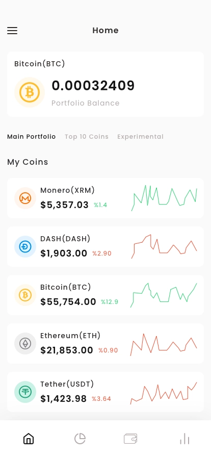 Cryptocurrency Wallet Mobile App UI Kit - Screenshot 1