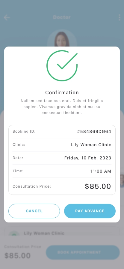 OBGYN Care & Gynecologist Mobile App UI Kit - Screenshot 4