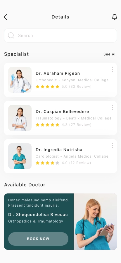Doctor Consultant Mobile App UI Kit - Screenshot 3
