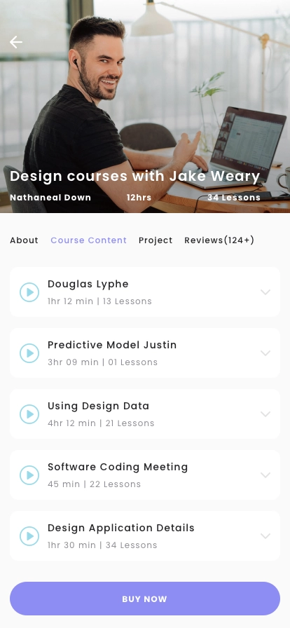 Online Course Mobile App UI Kit - Screenshot 2