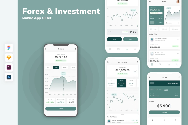Forex & Investment Mobile App UI Kit