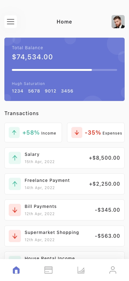Expense Management Mobile App UI Kit - Screenshot 3