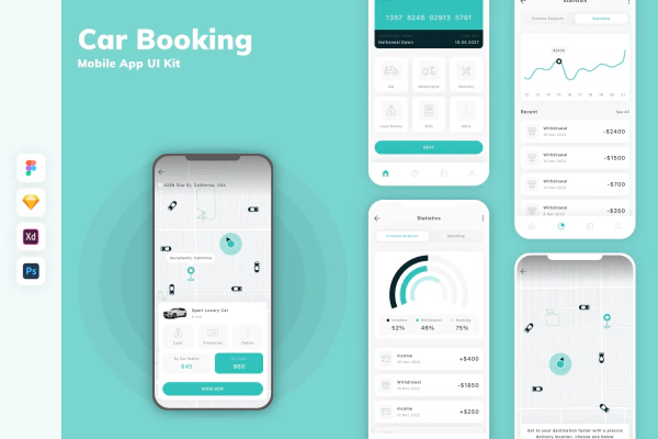 Car Booking Mobile App UI Kit