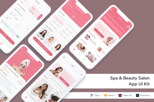 Spa & Beauty Salon App UI Kit