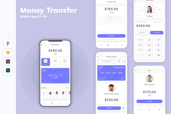 Money Transfer Mobile App UI Kit