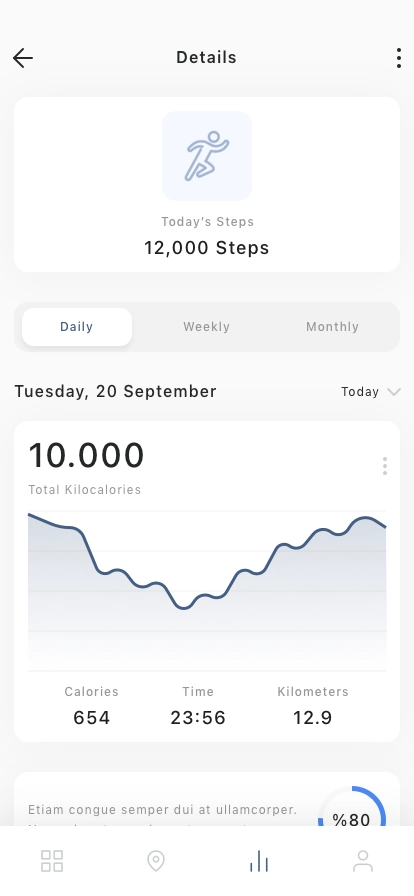 Fitness Tracking Mobile App UI Kit - Screenshot 2