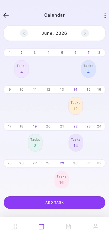 ask & Project Management Mobile App UI Kit - Screenshot 2
