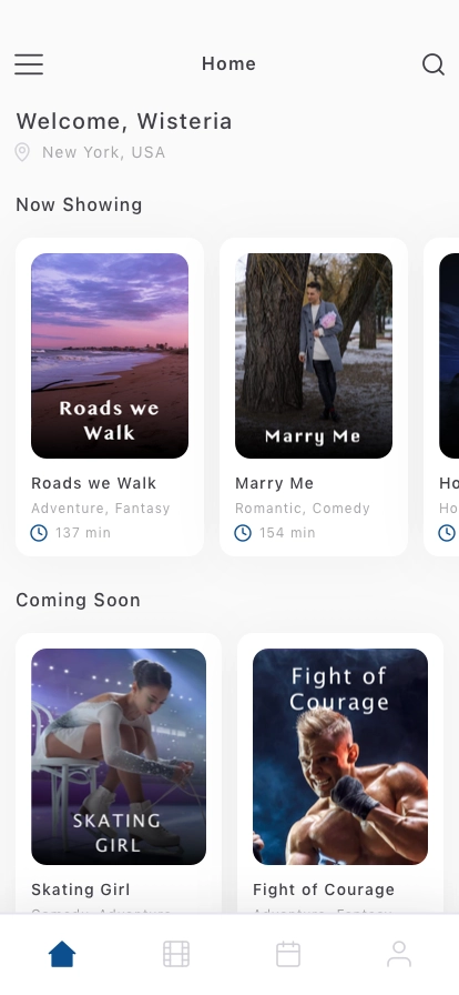 Movie Booking Mobile App UI Kit - Screenshot 1