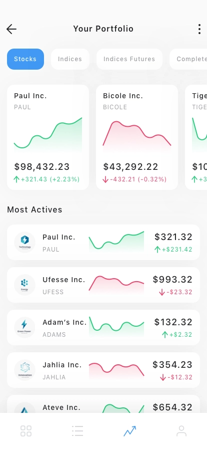 Stock Market Mobile App UI Kit - Screenshot 2