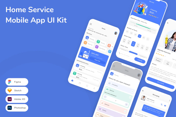 Home Service Mobile App UI Kit