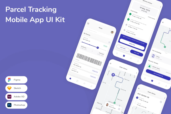 Parcel Tracking Mobile App UI Kit