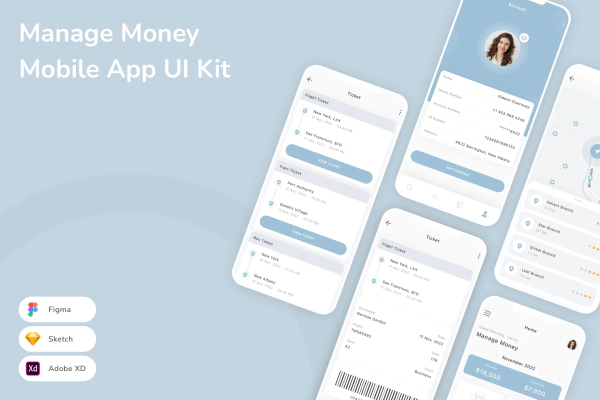 Manage Money Mobile App UI Kit