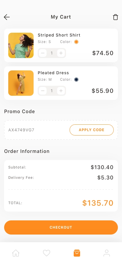 Online Clothes Shop Mobile App UI Kit - Screenshot 4