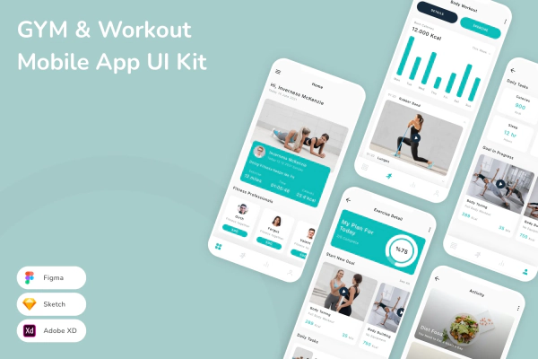 GYM & Workout Mobile App UI Kit