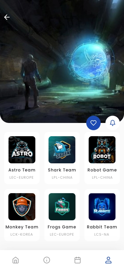 Esports Team Score News App UI Kit - Screenshot 5