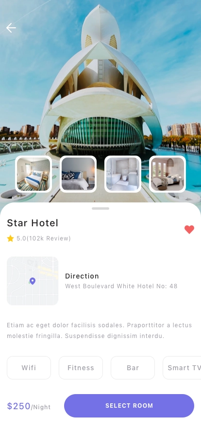 Hotel Booking App UI Kit - Screenshot 4