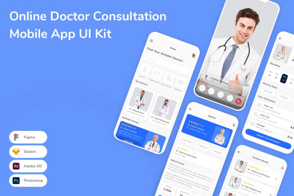 Online Doctor Consultation Mobile App UI Kit