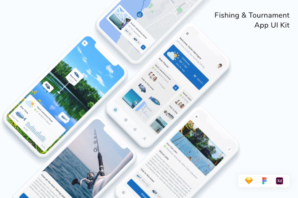 Fishing & Tournament App UI Kit