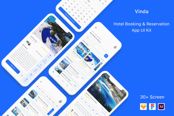 Hotel Booking & Reservation App UI Kit