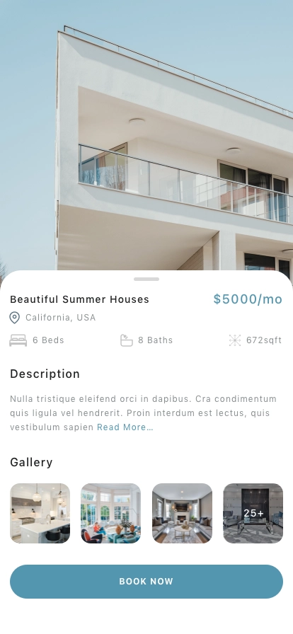Home Rental Mobile App UI Kit - Screenshot 4