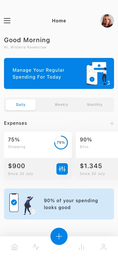 Expense Manager Mobile App UI Kit - Screenshot 1