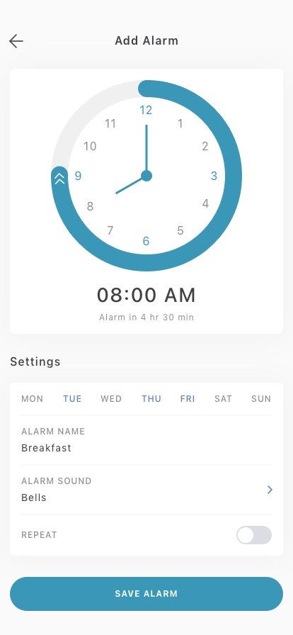 Wake & Time Mobile App UI Kit - Screenshot 2