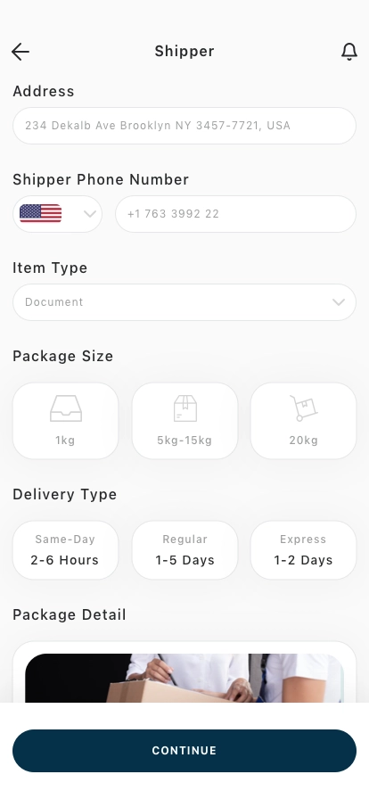 Logistics & Delivery Mobile App UI Kit - Screenshot 2