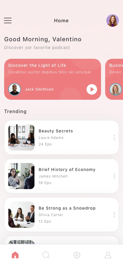 Podcast Player Mobile App UI Kit - Screenshot 1