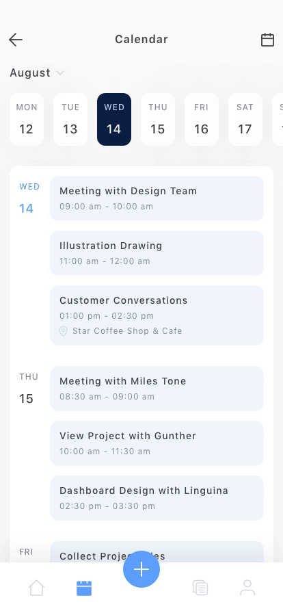 Calendar & Schedule Mobile App UI Kit - Screenshot 5