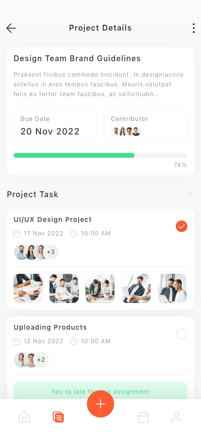 Task & Project Management Mobile App UI Kit - Screenshot 5