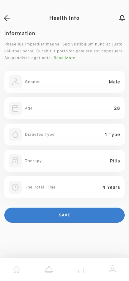 Diabetes Management Mobile App UI Kit - Screenshot 4