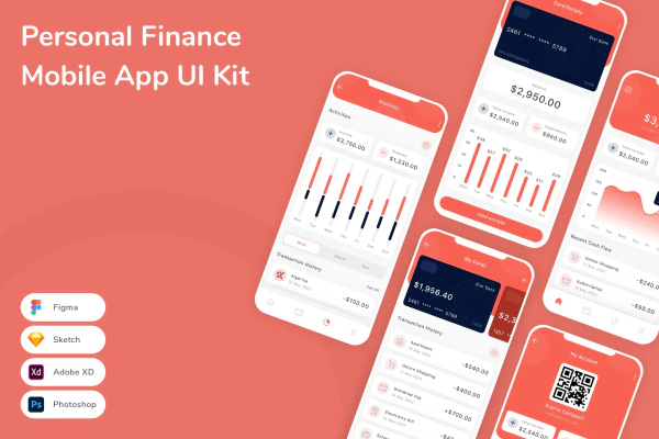 Personal Finance Mobile App UI Kit