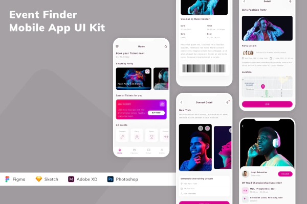 Event Finder Mobile App UI Kit